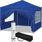 WOLTU Pavillon, Faltpavillon 3x3 m, mit 4 Seitenw&auml;nden, Partyzelt...
