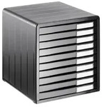 Rotho Schubladenbox mit 10 Schubladen - Briefablage 34,5 x 29,0 x 32,0 cm -