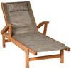 Outsunny Sonnenliege, Liegestuhl mit verstellbarer Rückenlehne, Relaxliege