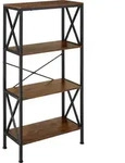 tectake&reg; Regal Barry inklusive Kippschutz, 61,5 x 31,5 x 133,5 cm - Dunkelbraun