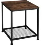 tectake&reg; Beistelltisch Derby 45,5x45,5x55,5cm - Dunkelbraun