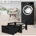 ML-Design Waschmaschinen Untergestell mit Schublade 63x54cm Stahl Schwarz bis...