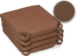 sunnypillow 4er Set Stuhlkissen mit Klettverschluss Polsterauflage Auflage f&uuml;r