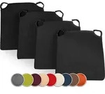 sunnypillow 4er Set Stuhlkissen mit Klettverschluss Polsterauflage Auflage f&uuml;r