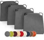 sunnypillow 4er Set Stuhlkissen mit Klettverschluss Polsterauflage Auflage f&uuml;r