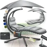 KESSER&reg; Schwebeliege mit Sonnenschirm H200 L194 B100cm, bis 120kg, inkl.