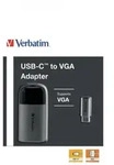 Verbatim 49145, 0,01 m, USB Typ-C, VGA (D-Sub), M&auml;nnlich, Weiblich, Rechts -