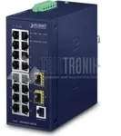 PLANET Industrial 16-Port Managed Switch IGS-4215-16T2S - Blau