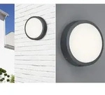 TRIO Wandleuchte IP54 BREG 227260142 LED 8,5W 850lm 3000K D200mm anthrazit - Grau