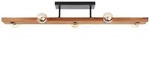 BRILLIANT Deckenleuchte 5-flammig Mertes in schwarz/holz Metall/Holz -...
