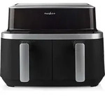 Nedis KAAF320BK, Hei&szlig;luftfritteuse, 4,2 l, 80 &deg;C, 200 &deg;C, 60 min, Doppel - Schwarz