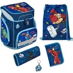 SCOOLI EasyFit Avengers Schulranzen Set, 5tlg. - Blau/Rot/Gelb
