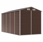 vidaXL Gartenhaus Braun 191x385x198 cm Verzinkter Stahl