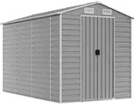 vidaXL Gartenhaus Hellgrau 191 x 300 x 198 cm Verzinkter Stahl - Grau