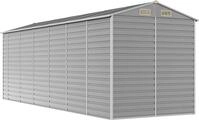 vidaXL Gartenhaus Hellgrau 191 x 555 x 198 cm Verzinkter Stahl