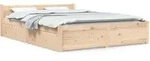 vidaXL Bett mit Schubladen 140x200 cm - Braun
