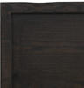 vidaXL Tischplatte Dunkelbraun 120x40x(2-4)cm Massivholz Eiche