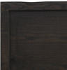 vidaXL Tischplatte Dunkelbraun 120x50x(2-4)cm Massivholz Eiche