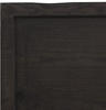 vidaXL Tischplatte Dunkelbraun 200x60x(2-4)cm Massivholz Eiche