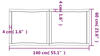 vidaXL Tischplatte 140x60x(2-6) cm Massivholz Behandelt Baumkante