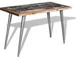 vidaXL Esstisch Altholz Massiv 120x60x76 cm - Braun