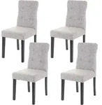 4er-Set Esszimmerstuhl MCW-E58, Stuhl Essst&uuml;hle, MVG- Stoff/Textil grau, dunkle