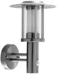 Lindby LED-Au&szlig;enwandlampe Gregory, Sensor, edelstahl, IP44 - Silber/Grau