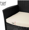 CASARIA® Gartenstühle 4er Set Polyrattan Stapelbar mit Auflagen 160kg...