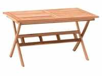 Möbilia Gartentisch rechteckig 135 cm | Esstisch aus Teak Holz mit...
