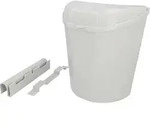 Cartrend Caravan Abfalleimer mit Deckel und Halterung 10 Liter - Grau