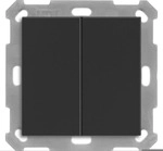 MDT KNX Taster Light 55 Basic, 2-fach, Schwarz matt, Neutral, 1 Stk.