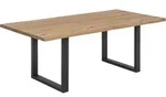 SIT M&ouml;bel Baumkante-Esstisch 180 x 90 cm | Tischplatte Wildeiche | Gestell...