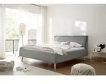 Meise M&ouml;bel Polsterbett Frieda 140x200 cm | Bettgestell | Kopfteil glatt | Webstoff