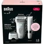 Braun Silk-&eacute;pil 7 7-441, Silber, Wei&szlig;, 40 Pinzette, MicroGrip, 0,5 mm, Akku,