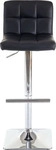 2er-Set Barhocker Cadiz, Barstuhl Tresenhocker, mit Lehne drehbar Kunstleder schwarz,