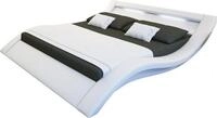 SalesFever Polsterbett 140 x 200 cm | LED-Beleuchtung | Bezug Kunstleder | B 176 x T