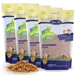 4 x 10 Liter Lyra Pet&reg; Mehlw&uuml;rmer getrocknet im Beutel