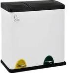SVITA TC2Combo35 M&uuml;lleimer 35 Liter 12+23l Treteimer Trennsystem K&uuml;che Wei&szlig; -