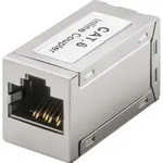 RJ45 Modularkupplung/Verbinder, CAT 6, Vollmetallgeh&auml;use - Silber