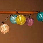 Solar-Lampion-Lichterkette 10 LED Partybeleuchtung Dekolicht Gartendeko...