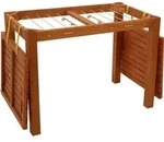 DEGAMO Funktions Gartentisch mit W&auml;schest&auml;nderfunktion 100x60x74,5cm,...