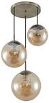 Lindby H&auml;ngeleuchte Teeja, amber, 3-flg., &Oslash;52cm, Glas, E27