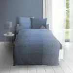 Kaeppel Mako-Satin Bettw&auml;sche Master 135x200 cm + 80x80 cm taube - Blau