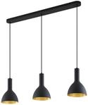 Arcchio H&auml;ngelampe Cosmina, 3-flammig, L&auml;nge 90 cm, schwarz