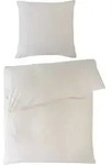 Mako-Satin-Bettw&auml;sche - Champagnerfarben - 135 x 200 cm - mit Rei&szlig;verschluss -
