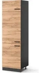 K&uuml;hlumbauschrank Vicco R-Line Goldkraft Eiche 60 cm, Model 34901 - Braun/Dunkelgrau