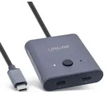 InLine USB-C Switch, bidirektionaler Umschalter, 10Gb/s, 100W, USB Typ-C, 10 Gbit/s,
