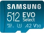 Samsung EVO Select (2024) microSD-Karte + SD-Adapter, 512 GB, MB-ME512SA/EU
