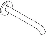 Grohe Essence Wanneneinlauf, Ausladung 221 mm, 13449AL1 - Schwarz