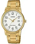 Casio Standard MTP-V002G-7B2, Wasserfest - Gold/Wei&szlig;
